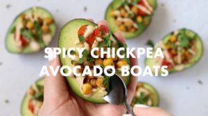 Spicy Chickpea Avocado Boats header
