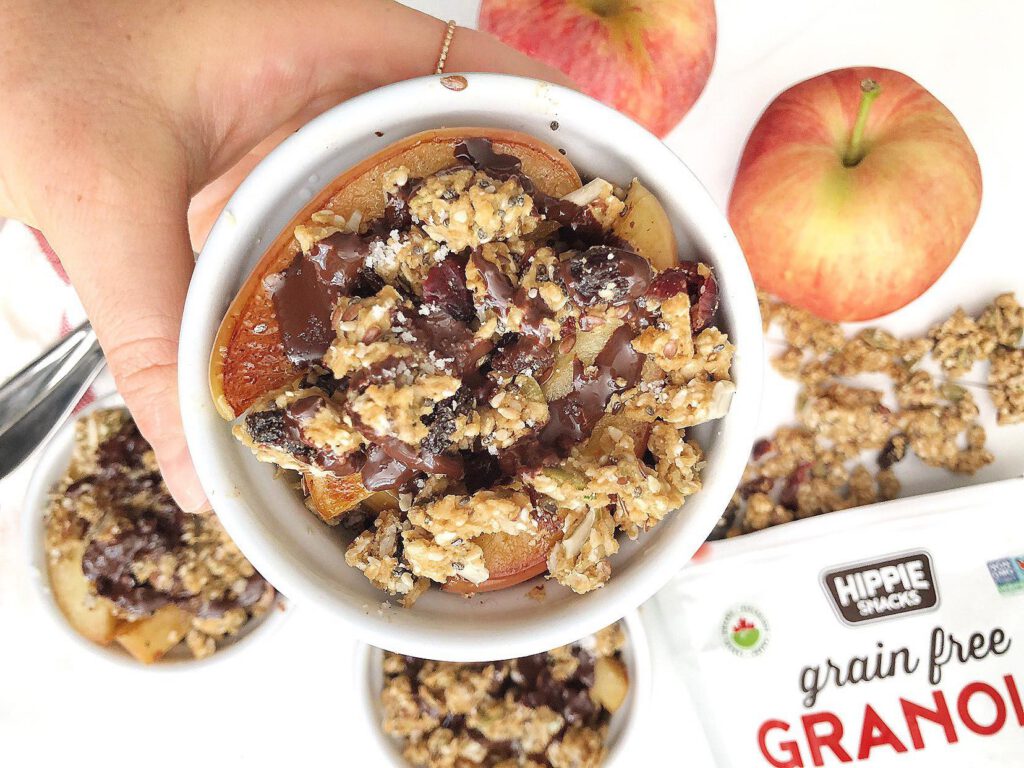 5 Minute Apple Crumble with Granola