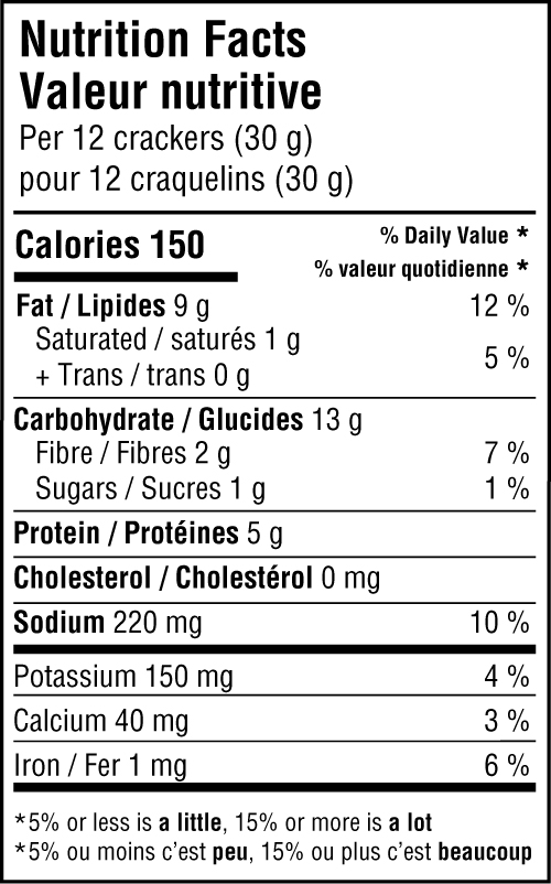 Almond Cheezy Chive Nutrition Facts