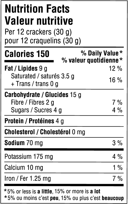 Banana Bread Crisps Original Nutrition Facts
